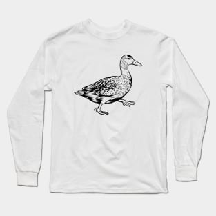 Line drawing - duck Long Sleeve T-Shirt